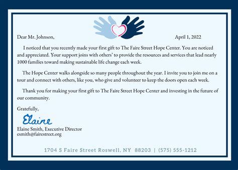 donations welcome wording.